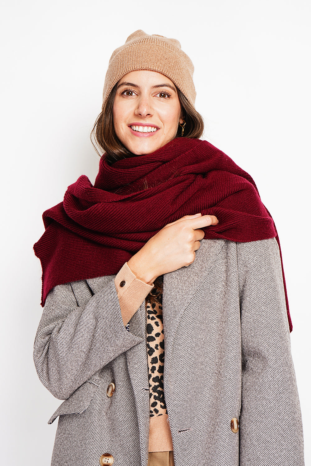 Mixed ribbed scarf