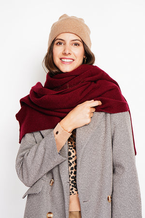 Mixed ribbed scarf