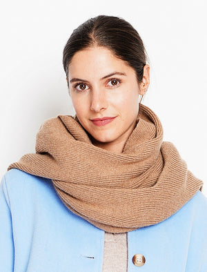 Mixed ribbed scarf