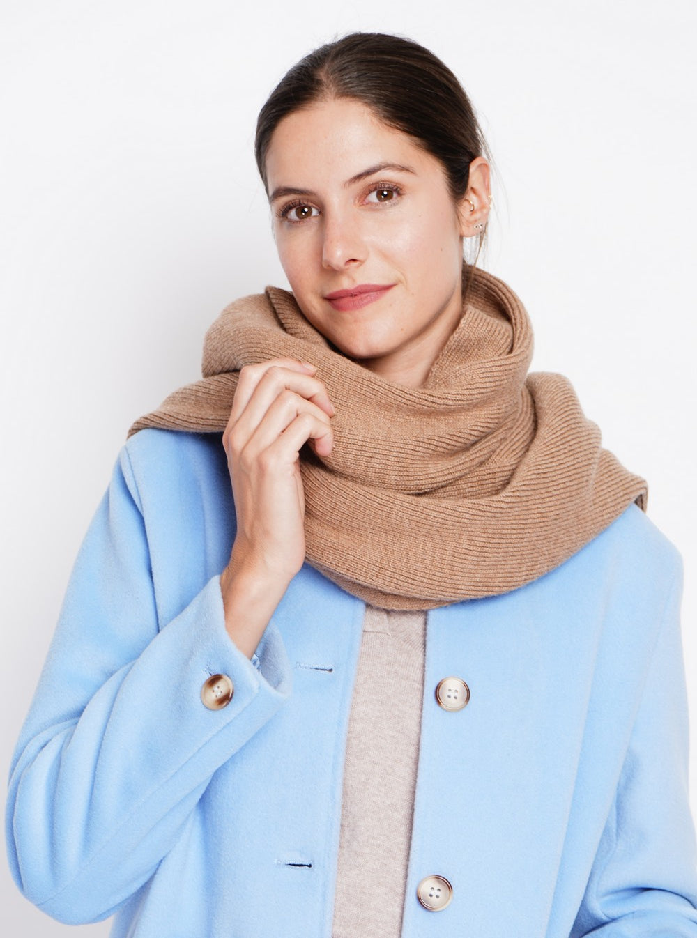 Mixed ribbed scarf