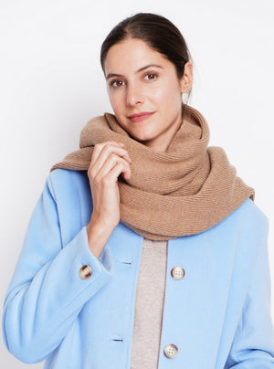 Mixed ribbed scarf
