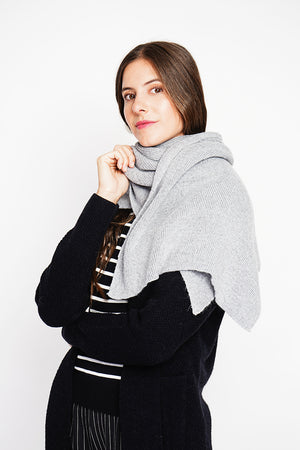 Mixed ribbed scarf