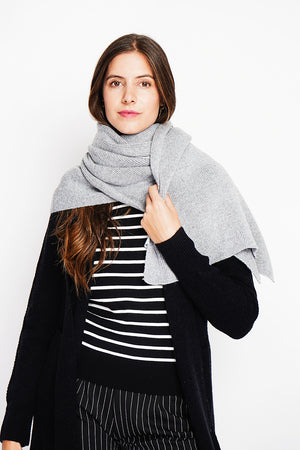 Mixed ribbed scarf