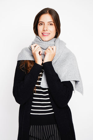 Mixed ribbed scarf