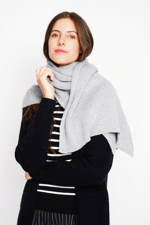 Mixed ribbed scarf