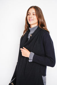 Mixed ribbed scarf