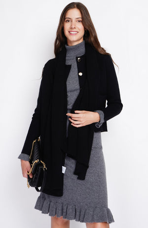 Mixed ribbed scarf