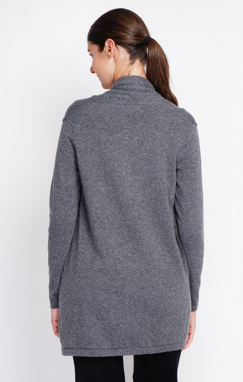 Long shawl collar cardigan with pockets