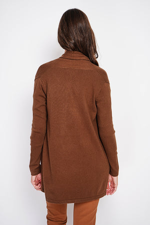 Long shawl collar cardigan with pockets