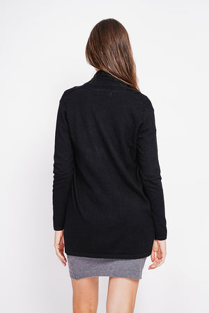 Long shawl collar cardigan with pockets