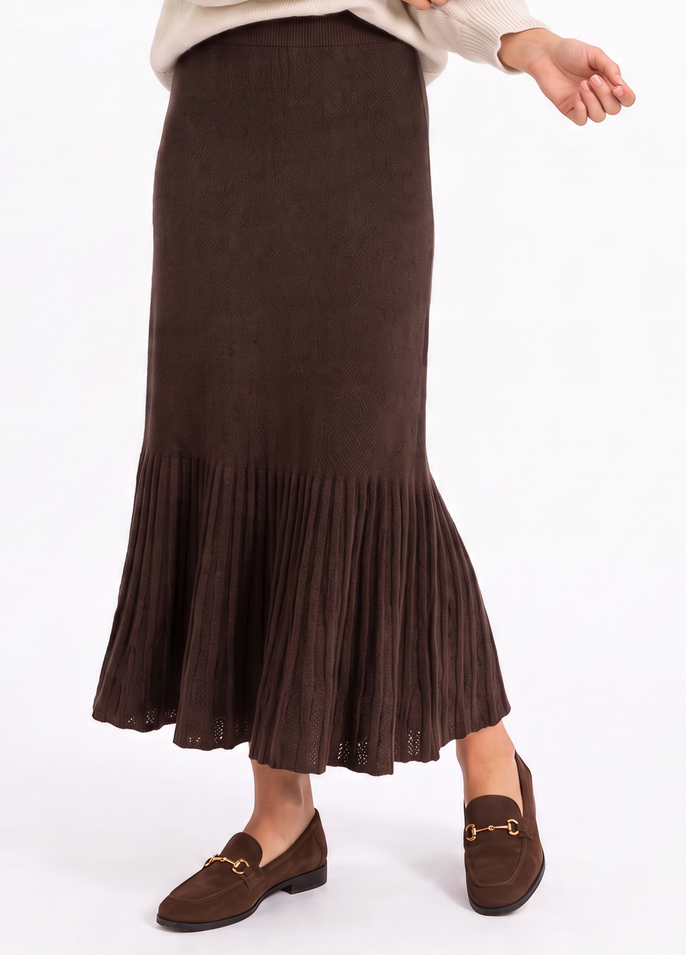 Jupe longue tricot fantaisie
