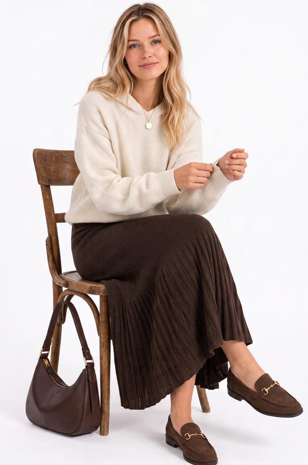 Jupe longue tricot fantaisie