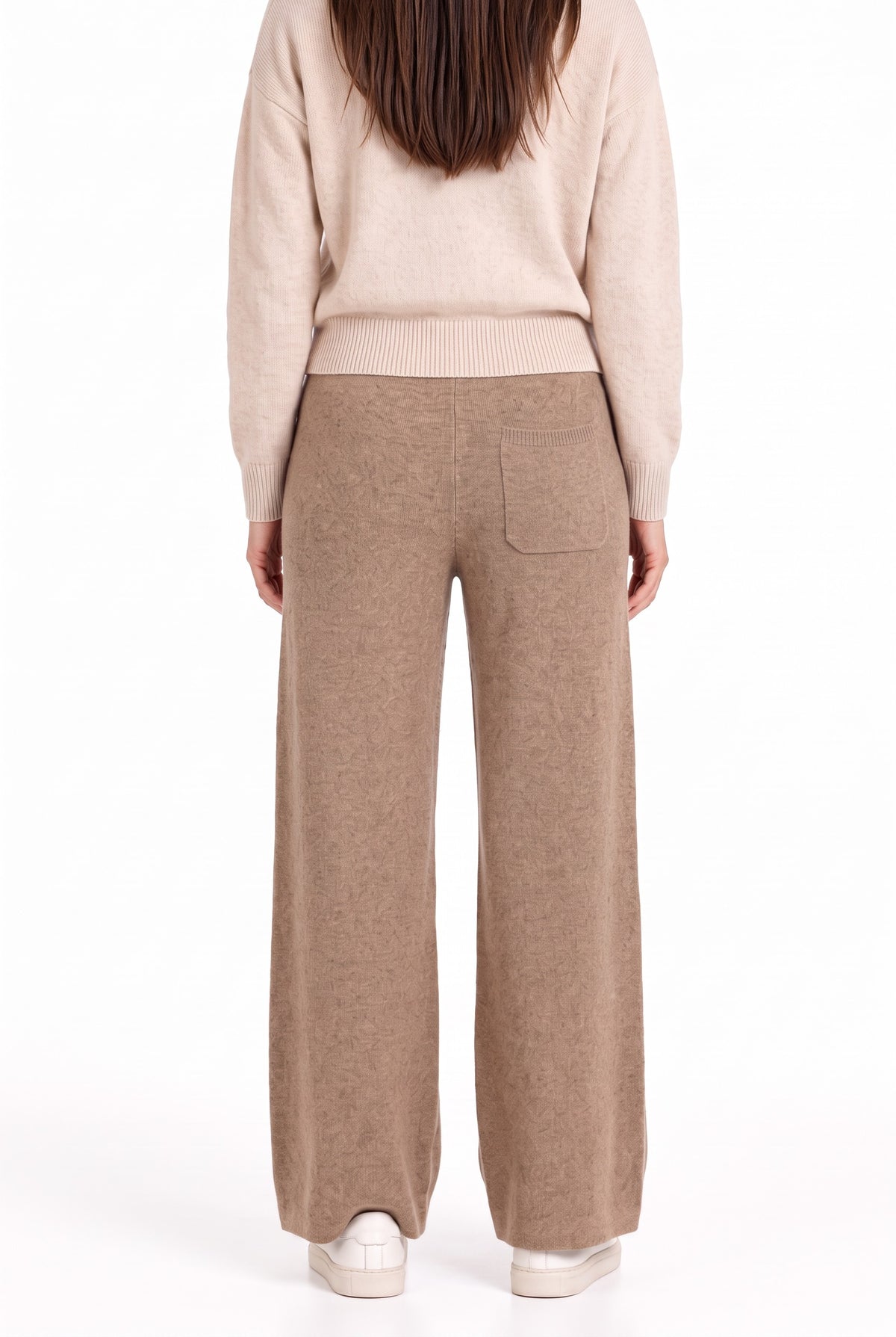 Pantalon large poches plaquées – Camel – William de Faye
