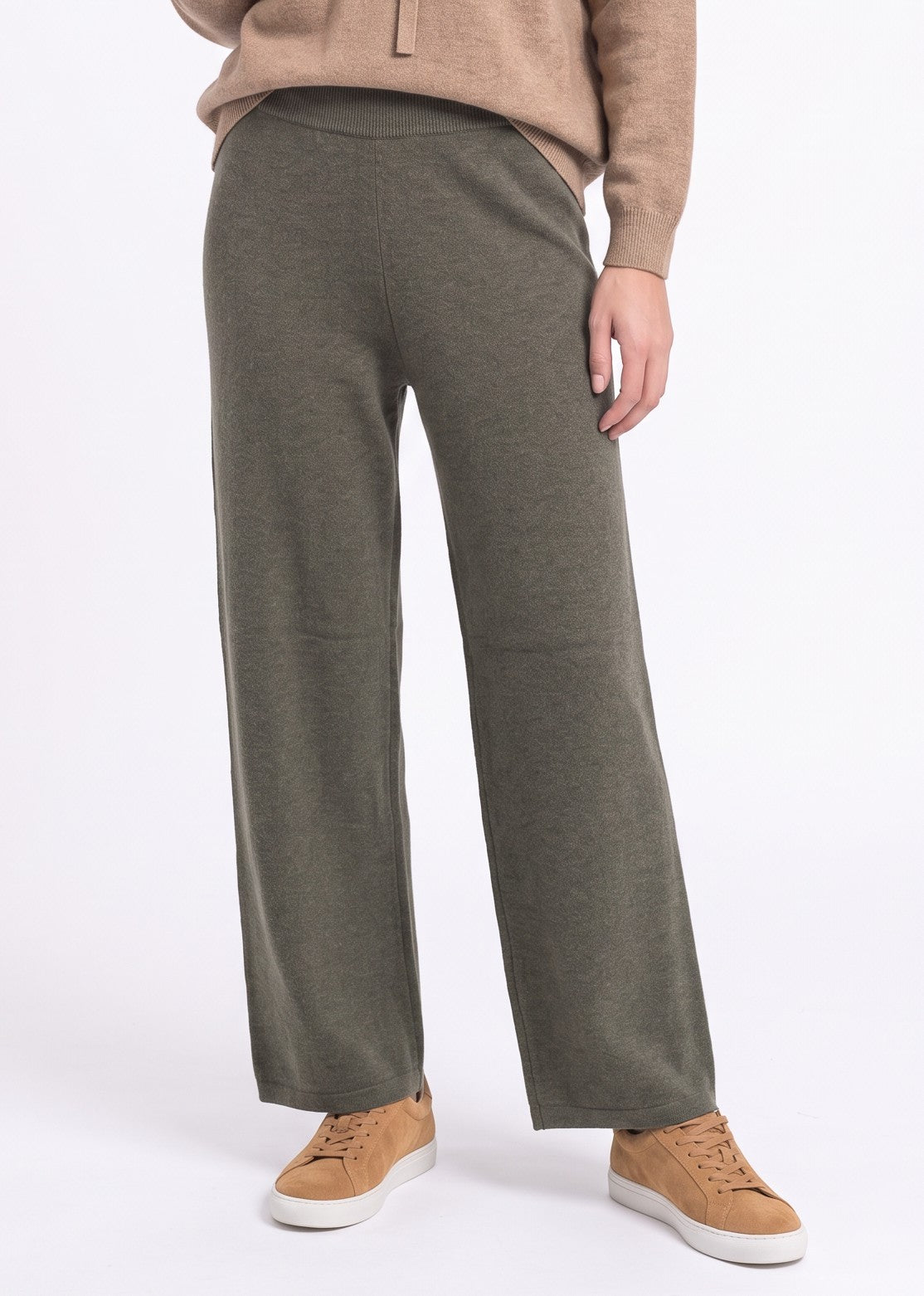 Pantalon large poches plaquées – Kaki – William de Faye