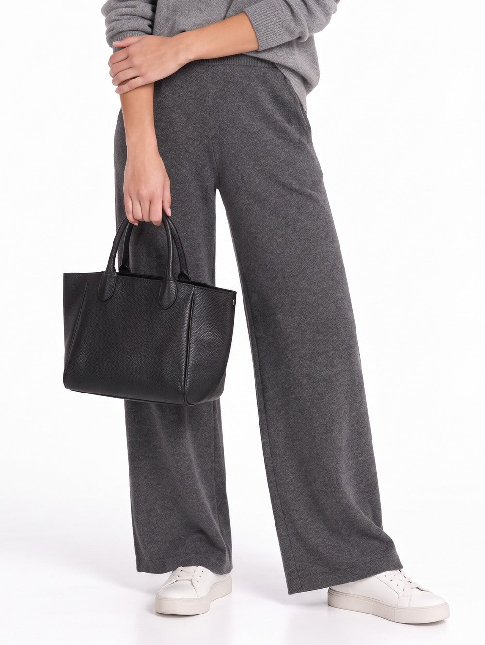 Pantalon large poches plaquées – Gris foncé – William de Faye