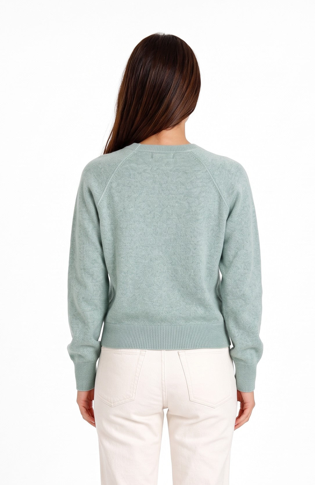 Pull col V coupe ballon – Vert jade – William de Faye