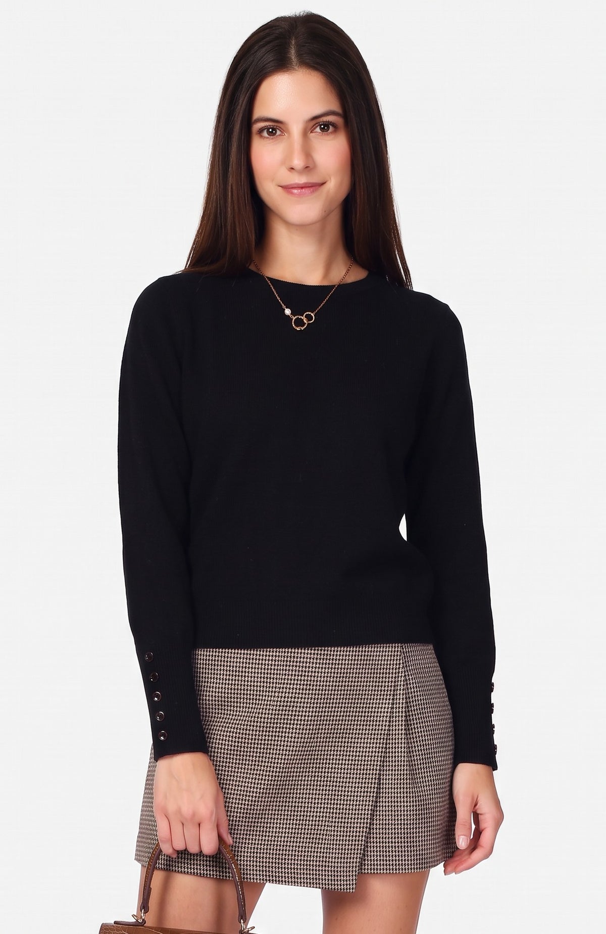 Pull oversize manches ballon – Noir – William de Faye
