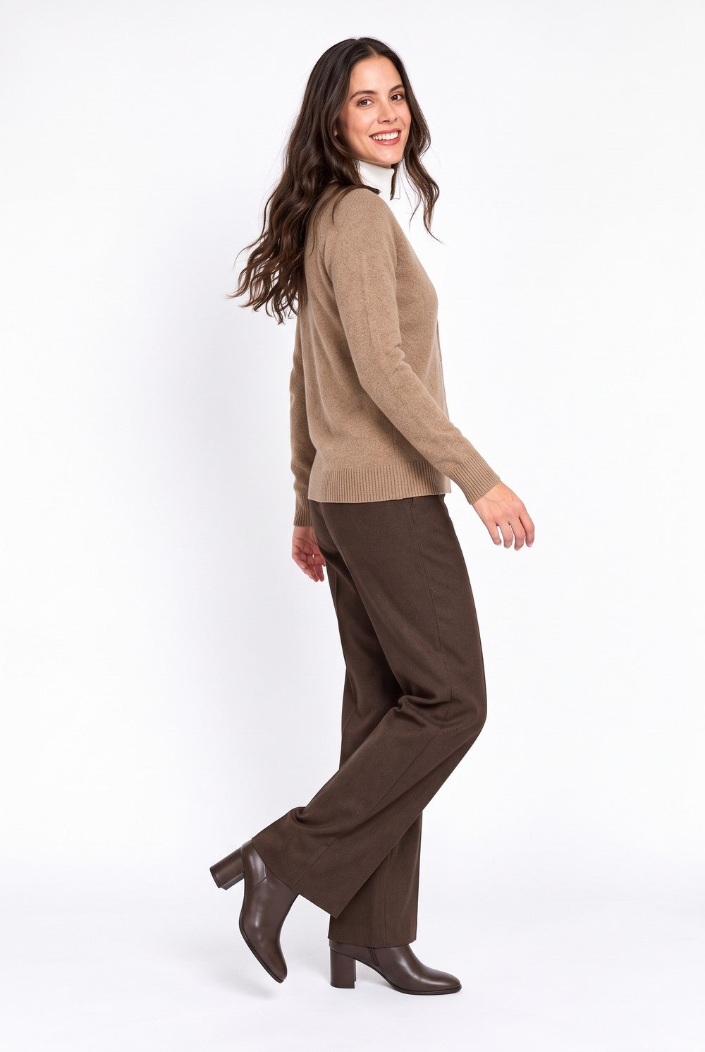 Gilet long oversize à poches – Camel – William de Faye