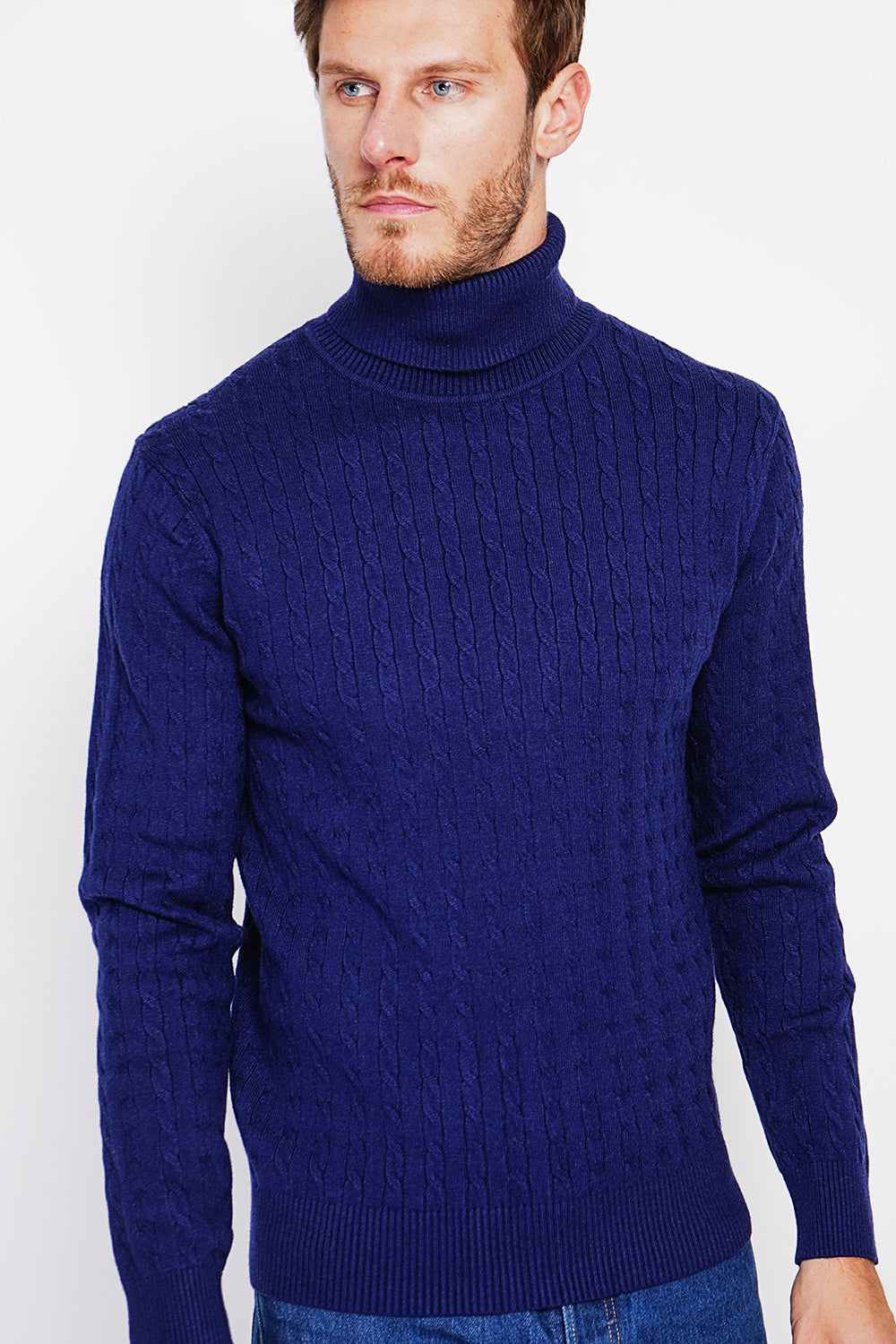 Long Sleeve Twisted Turtleneck Sweater