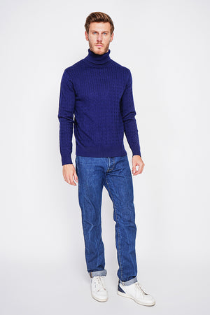 Long Sleeve Twisted Turtleneck Sweater