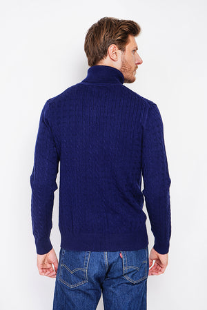 Long Sleeve Twisted Turtleneck Sweater