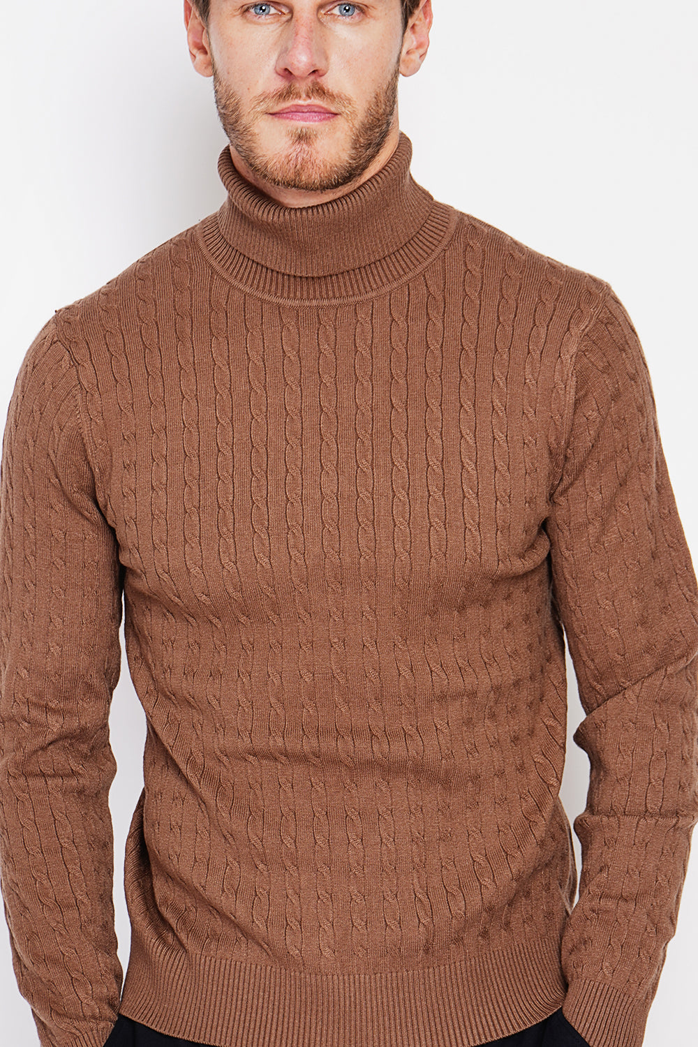 Long Sleeve Twisted Turtleneck Sweater