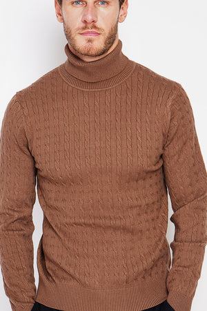 Long Sleeve Twisted Turtleneck Sweater