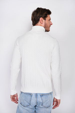 Long Sleeve Twisted Turtleneck Sweater
