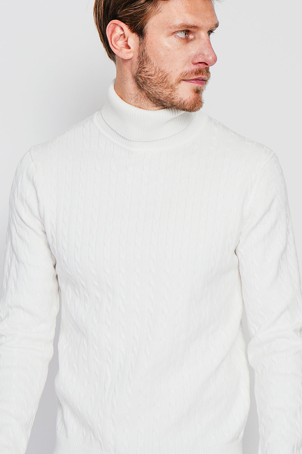 Long Sleeve Twisted Turtleneck Sweater