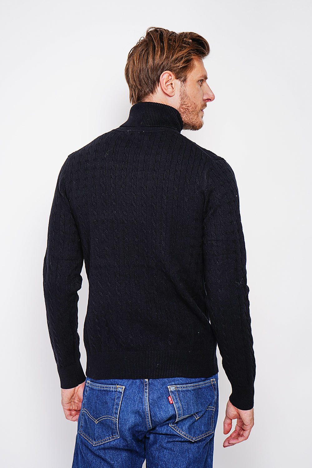 Long Sleeve Twisted Turtleneck Sweater