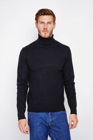 Long Sleeve Twisted Turtleneck Sweater