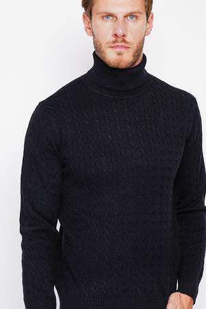 Long Sleeve Twisted Turtleneck Sweater