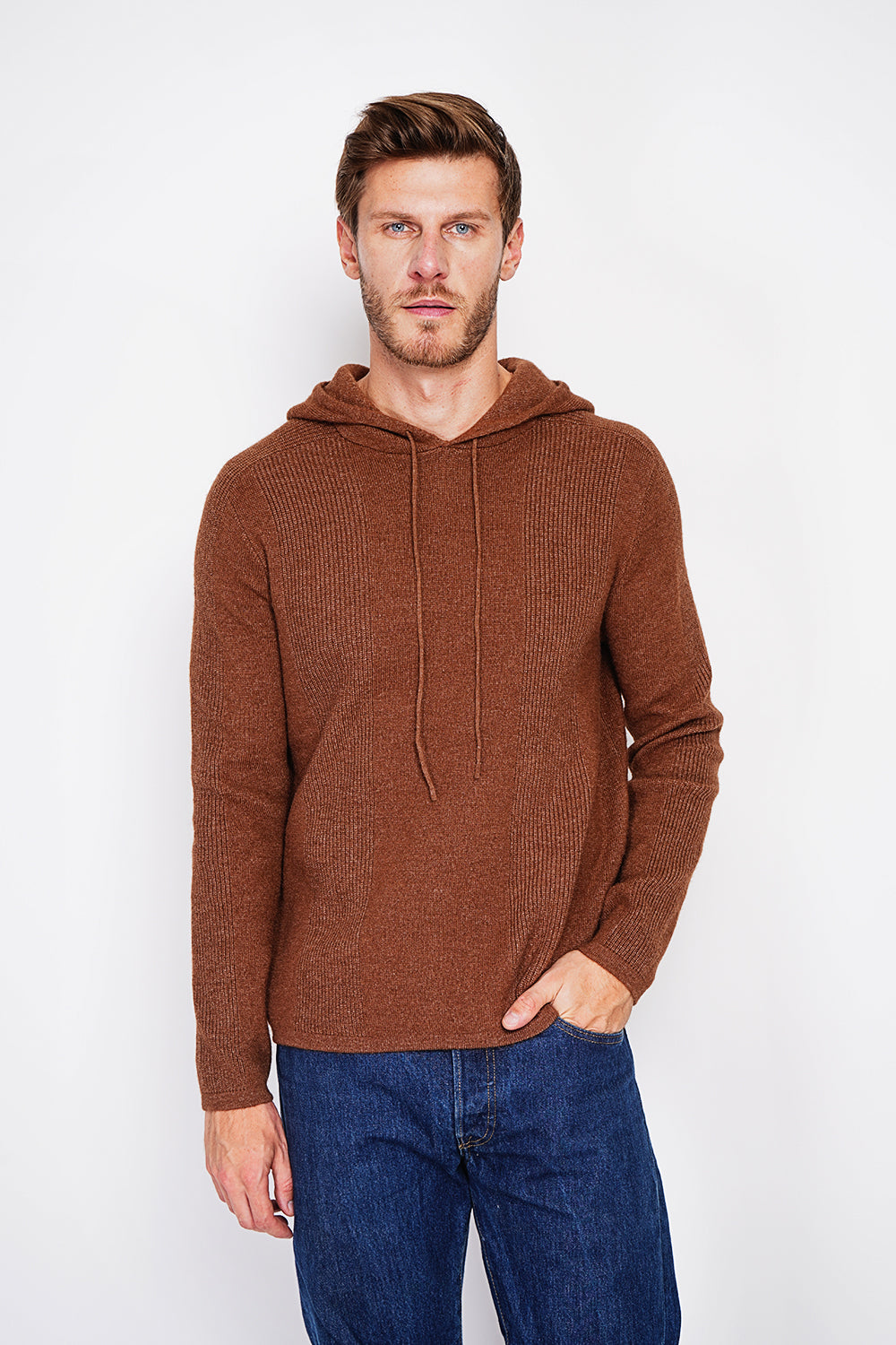 Long Sleeve Ribbed Hoodie