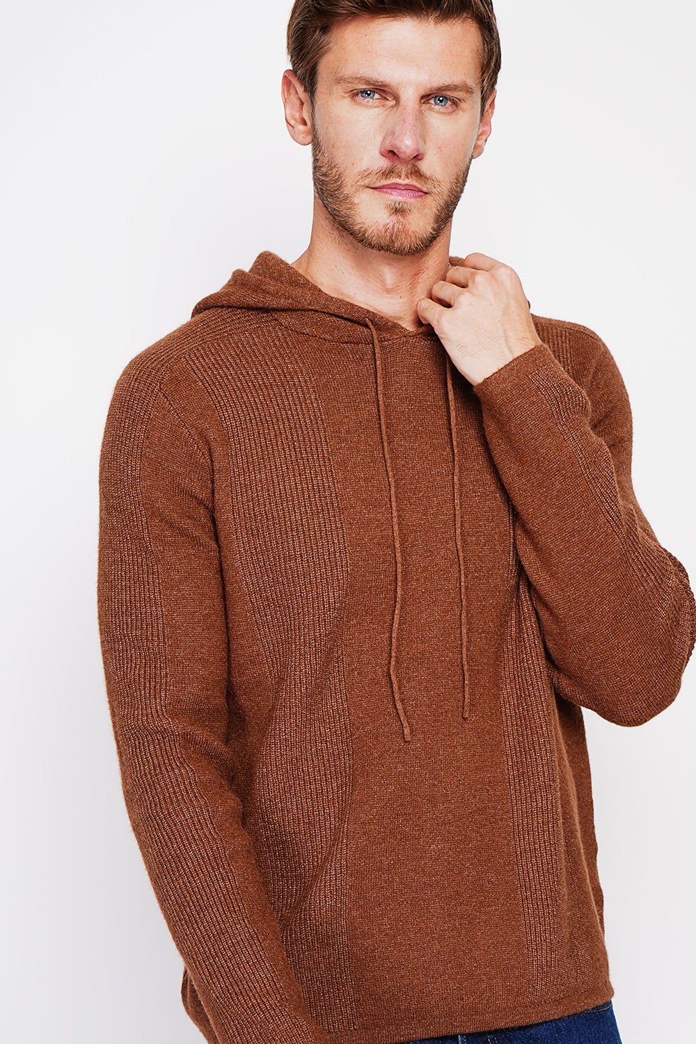 Long Sleeve Ribbed Hoodie