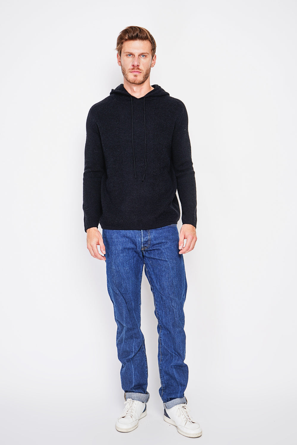 Long Sleeve Ribbed Hoodie