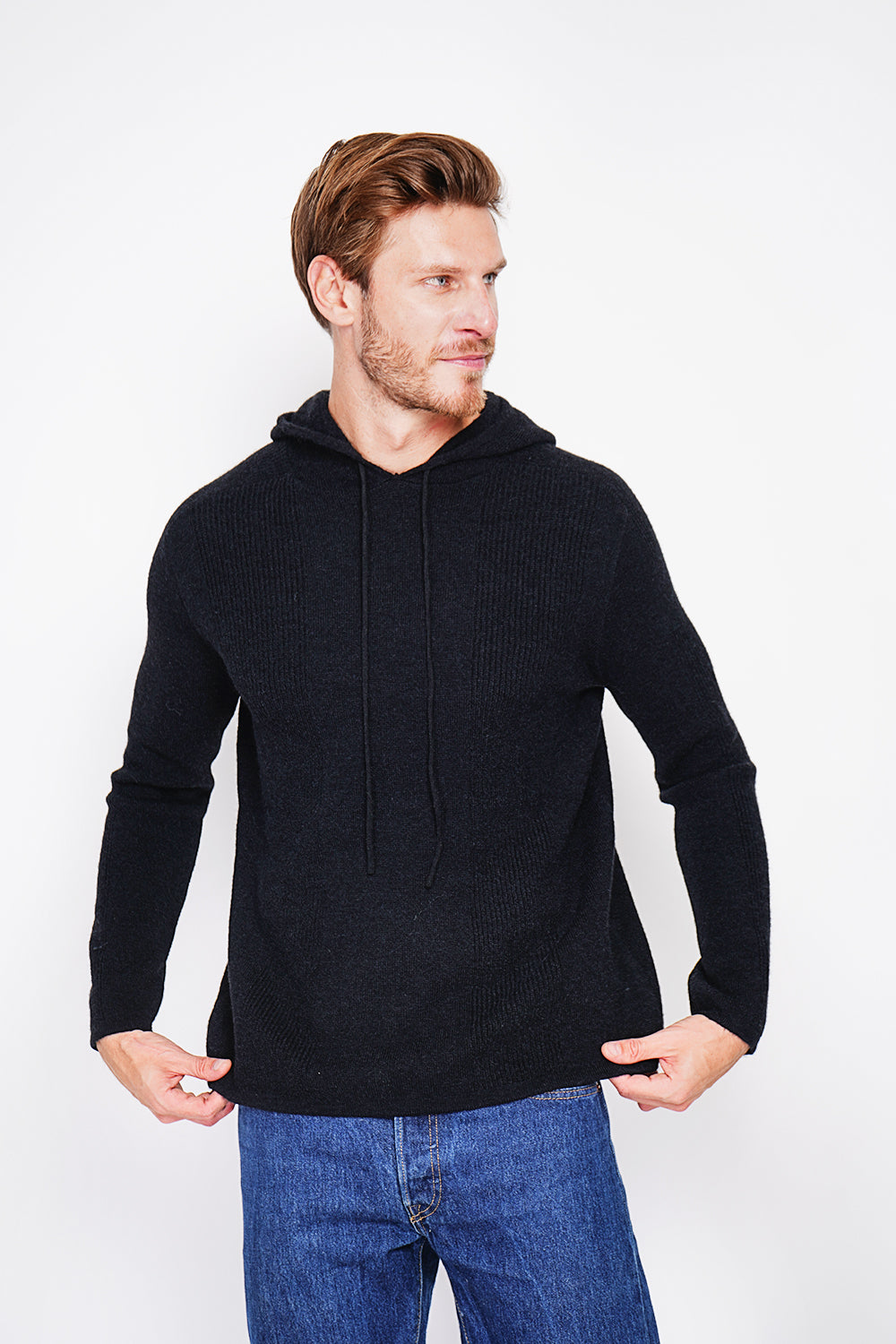 Long Sleeve Ribbed Hoodie