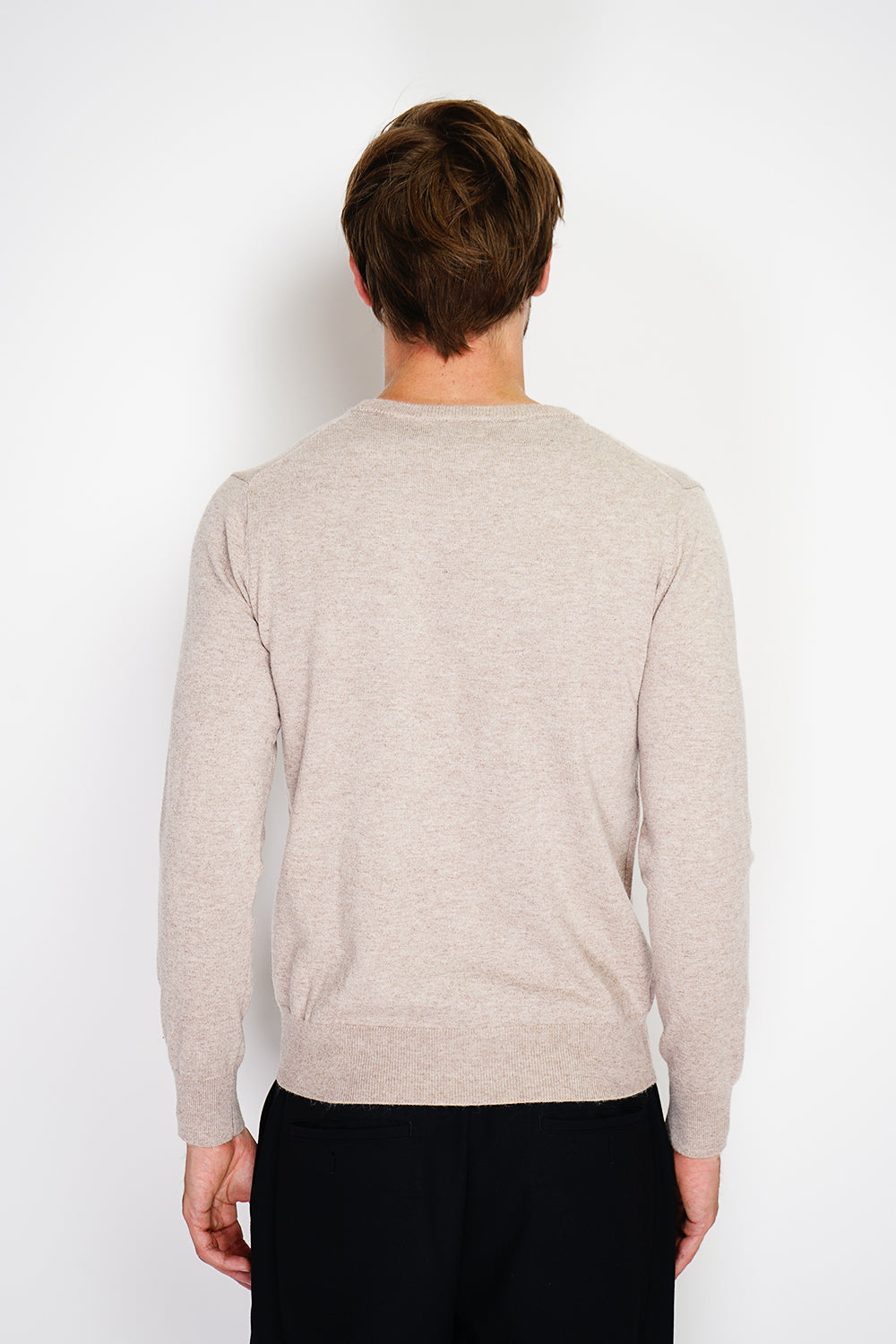 Pull homme col rond classique – Désert – William de Faye