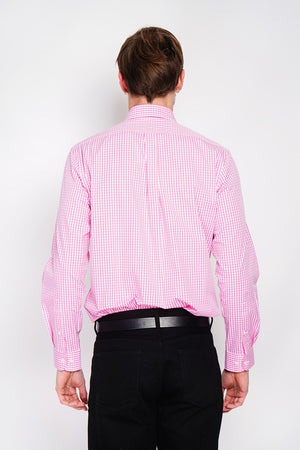 Spread Collar Twill Woven Cotton Shirt