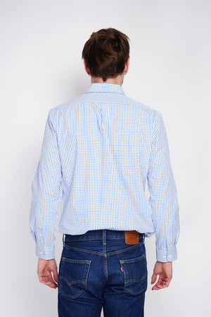 Plain linen shirt with classic collar