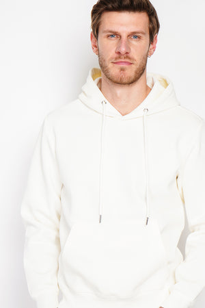 Double-sided fleece drawstring hoodie with kaguron pocket