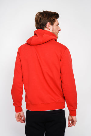 Double-sided fleece drawstring hoodie with kaguron pocket