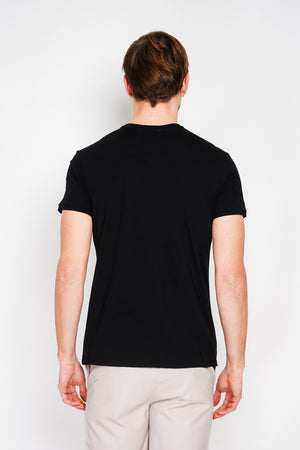 Short sleeve v-neck t-shirt with chest logo