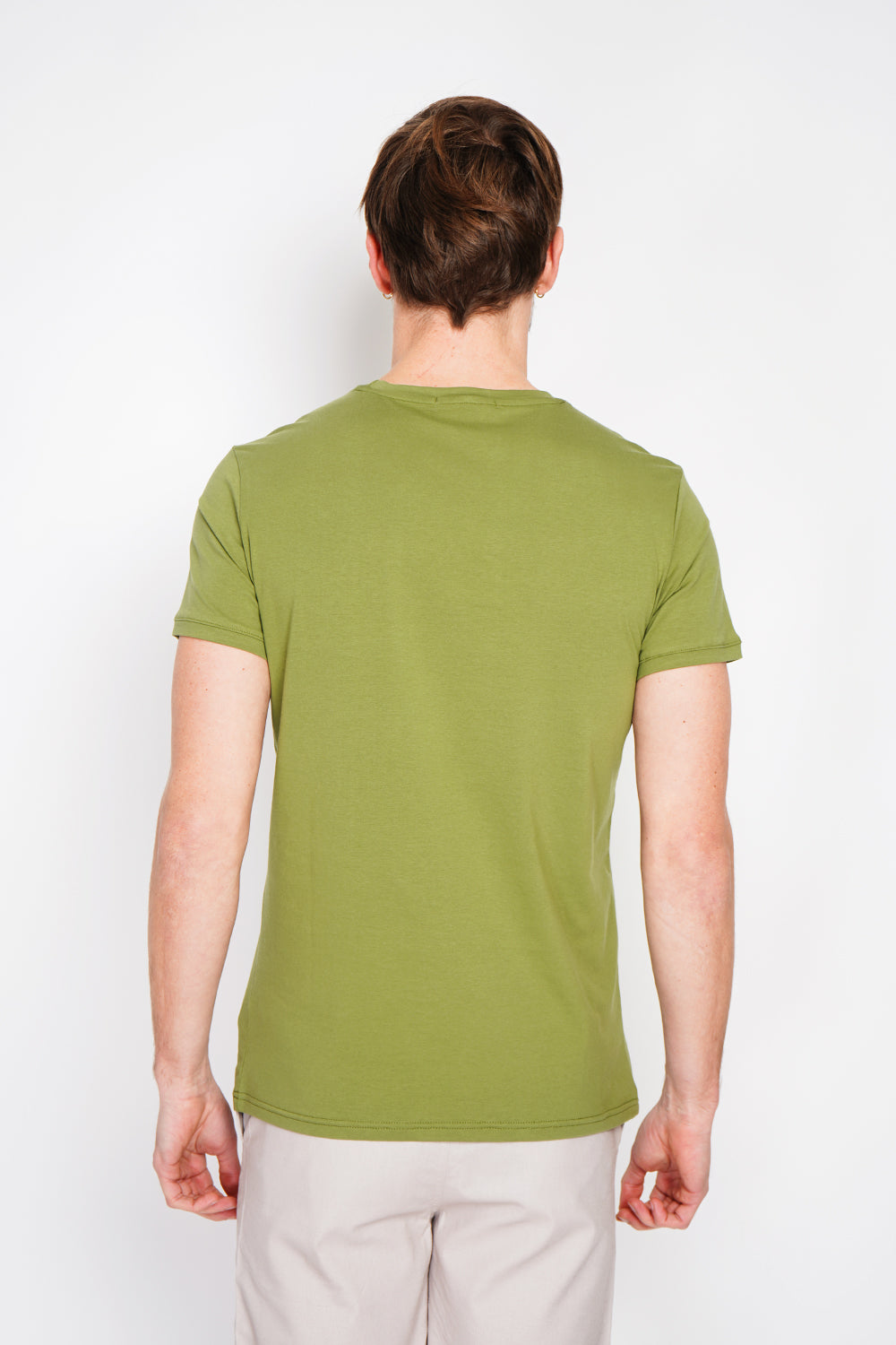 Short sleeve crew neck T-shirt with chest logo