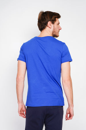 Short sleeve crew neck T-shirt with chest logo