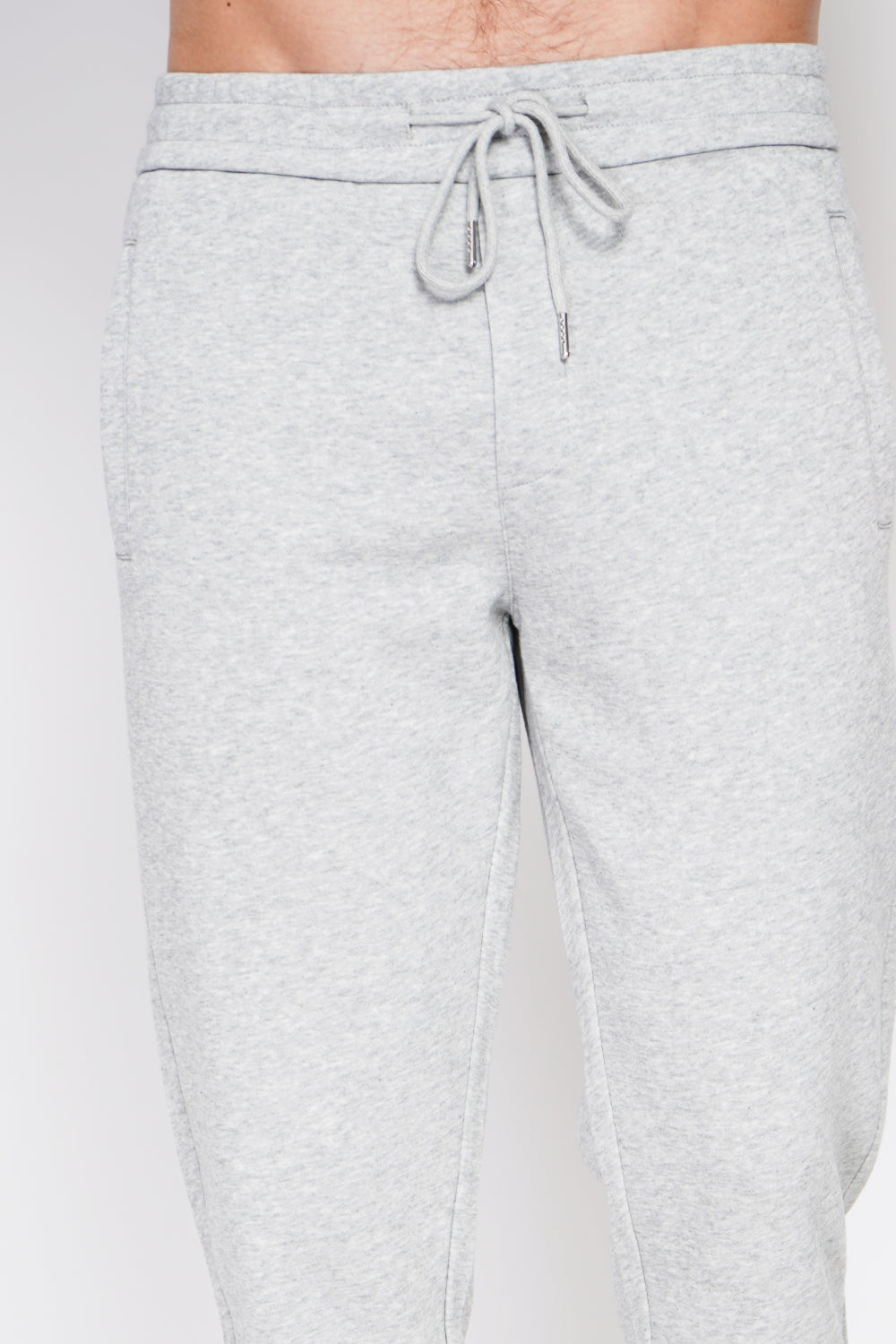 Pantalon de jogging taille élastique à cordon – Gris – William de Faye