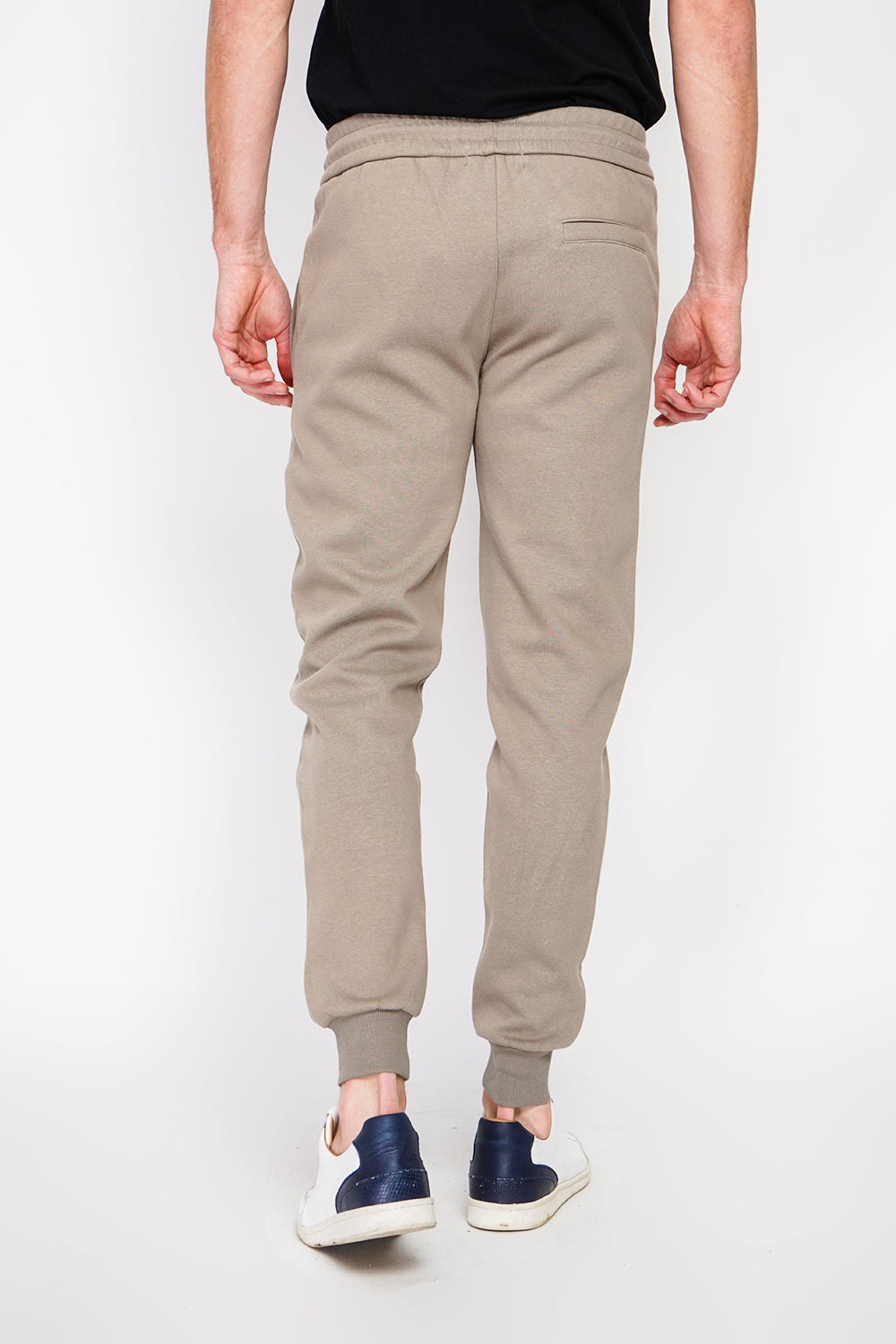 Pantalon de jogging taille élastique à cordon – Kaki clair – William de Faye