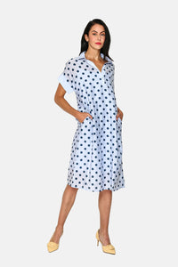 Hemdblusenkleid mit Polka Dots und passendem Träger