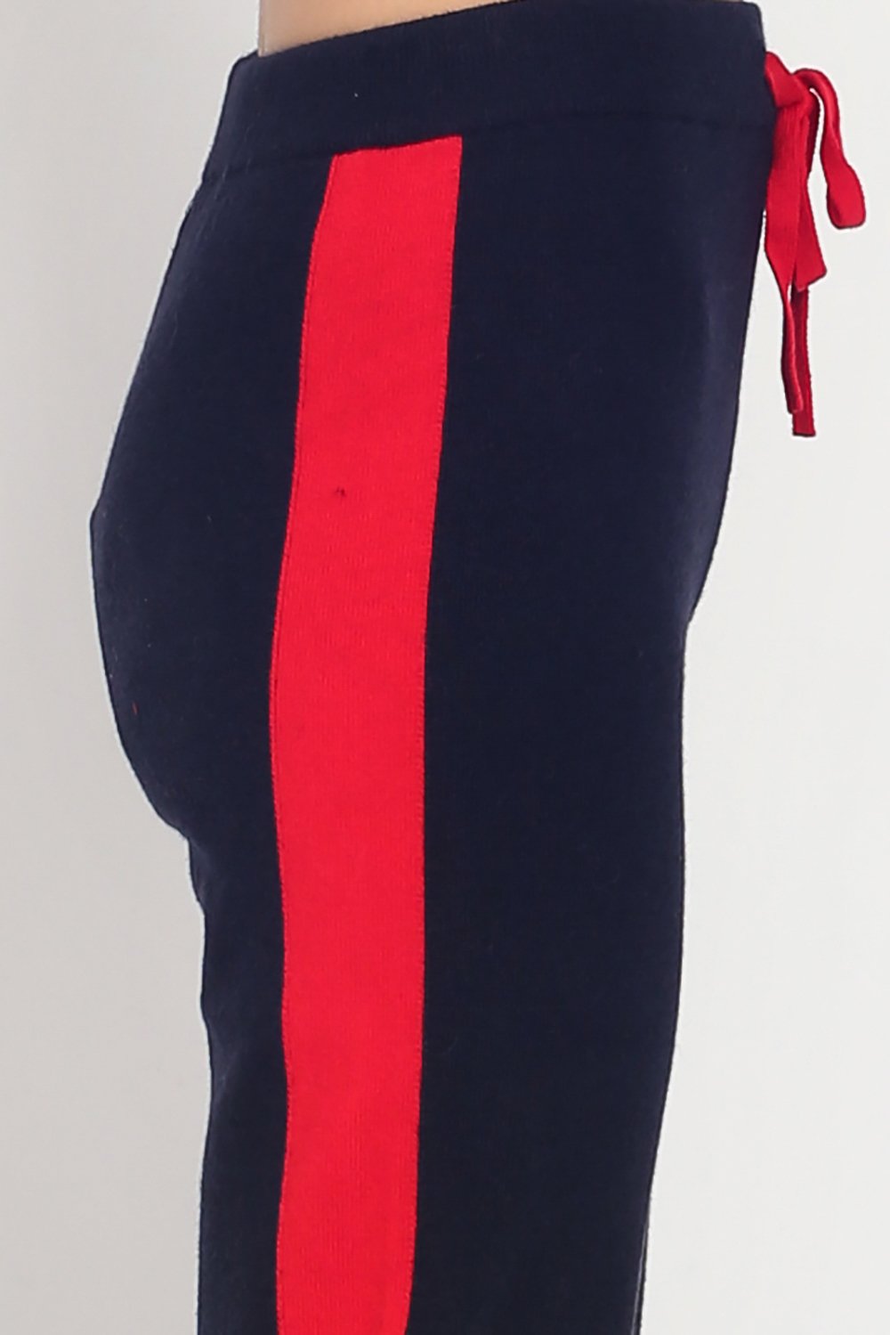 BI-COLOR SWEATPANT WITH SIDE STRIPES AND DRAWSTRING AT THE WAIST