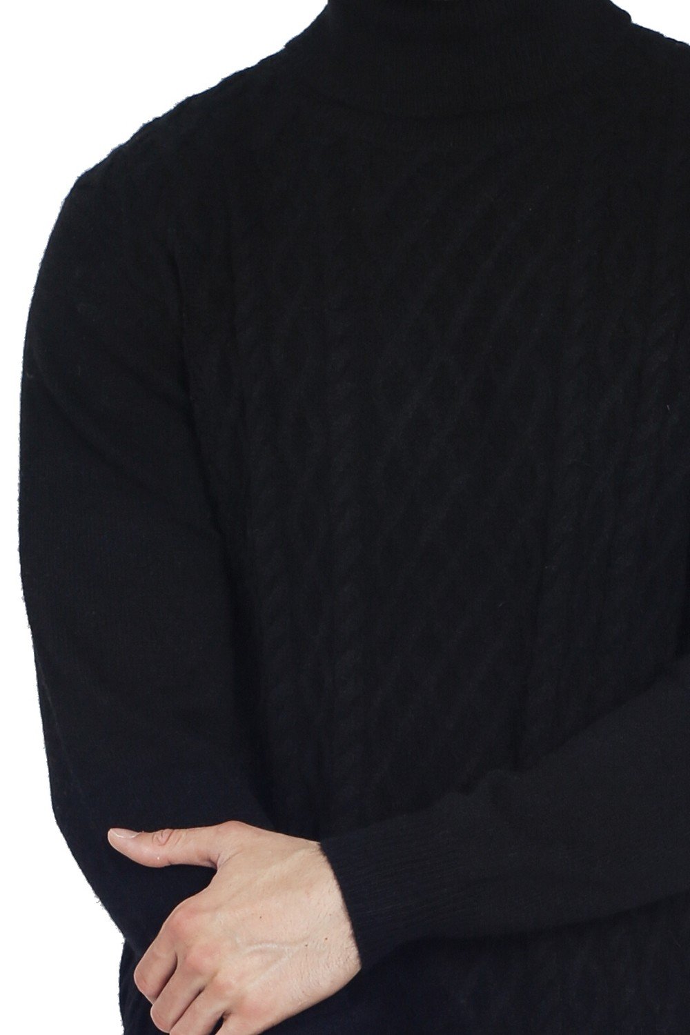 TURTLENECK SWEATER WITH CABLE KNIT
