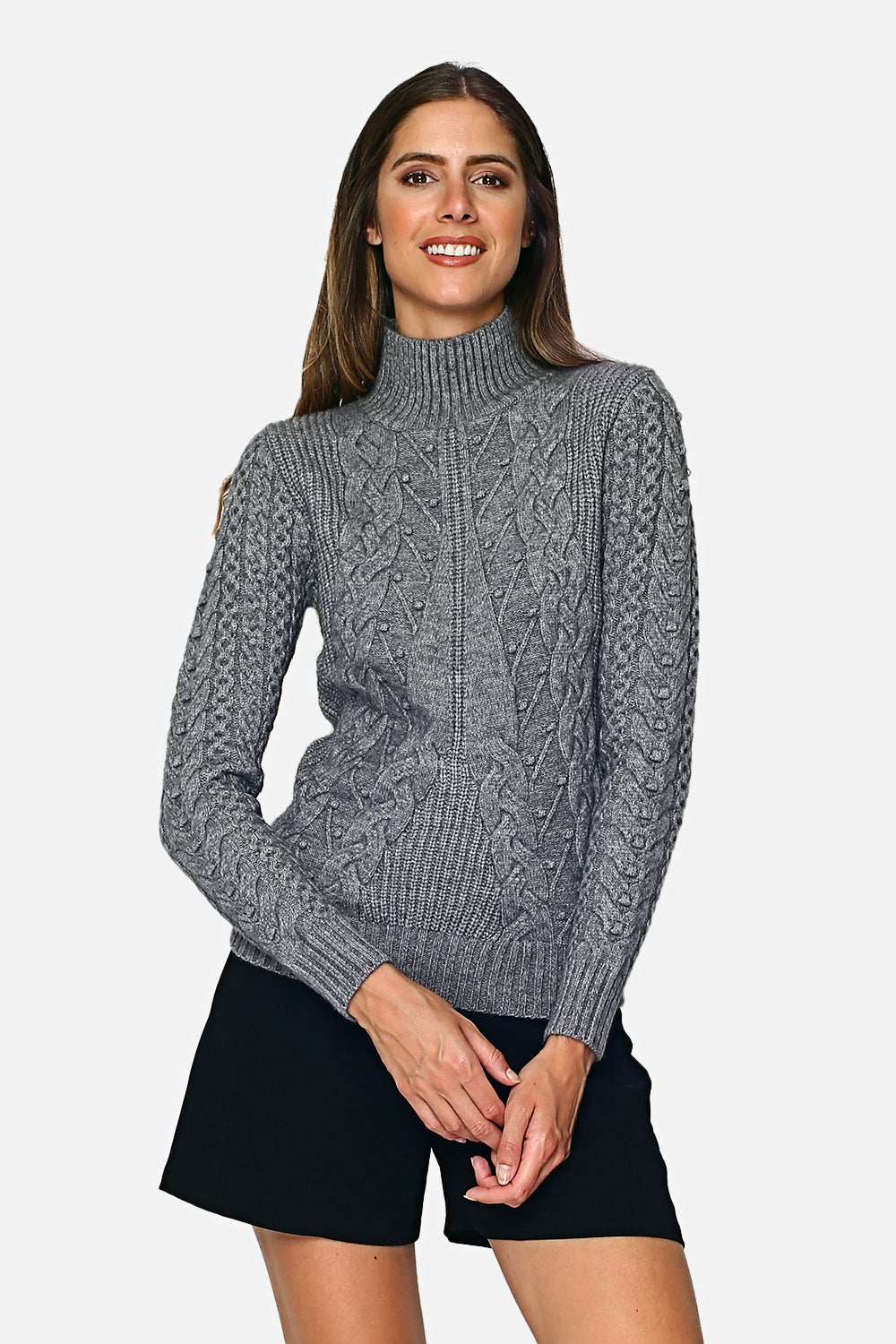 Sweater High neck fancy knit